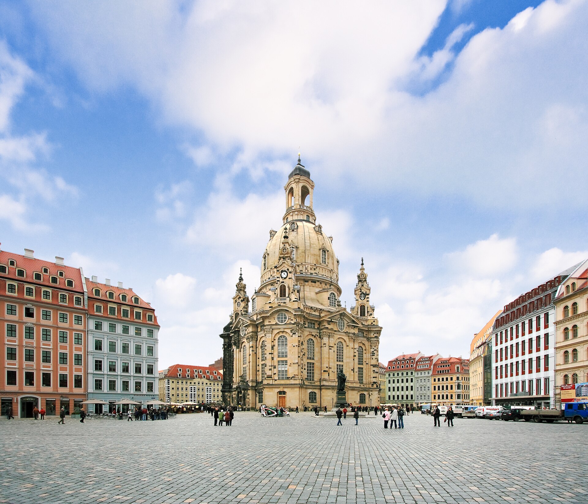 The rebuilt Frauenkirche in Dresden