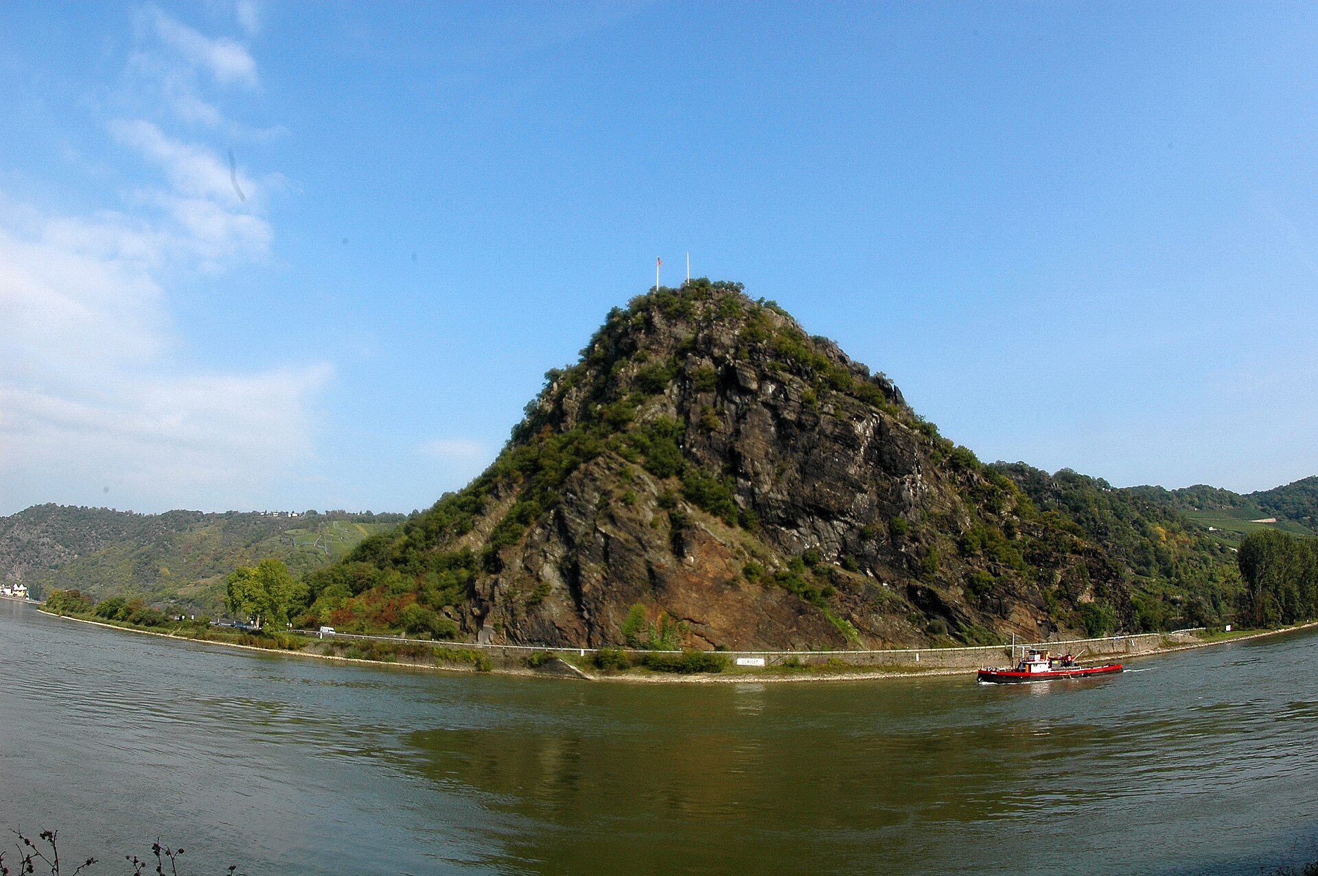 The Lorelei rock above the Rhine